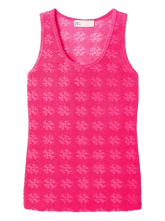Tory Burch Mouwloze tanktop met textuur - Roze