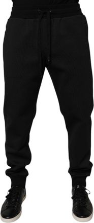 Dolce & Gabbana Black Polyester Men Jogger SweatMens Mens Pants