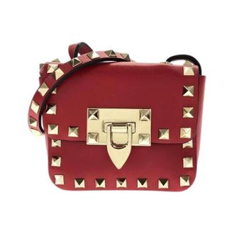 Valentino Pre-owned Calf Shoulder Bag - Dames - Pre-owned - Rood - Maat: ONE Size Leer