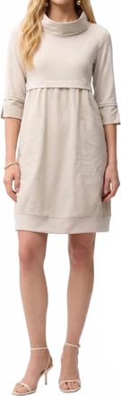 Joseph Ribkoff Cowl Neck Cocoon Dress In Moonstone