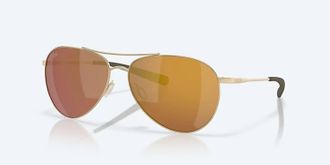 Costa Unisex Piper Polarized Sunglasses In Brushed Gold Gold Mirror