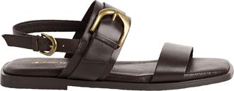 Tamaris Platte sandalen in leer