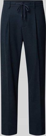 Selected Tapered Hose aus Woll-Anteil Modell LEROY in Dunkelblau, Größe XL