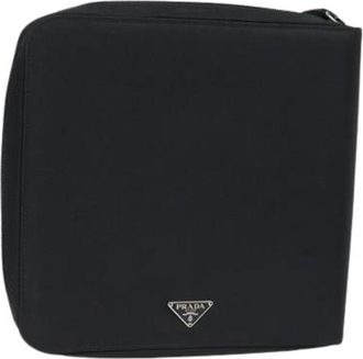 Prada Pre-owned Clutches, female, Black, Size: ONE SIZE Pre-owned Vintage Nylon Clutch