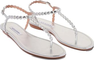 Aquazzura Sandali con cristalli - Argento