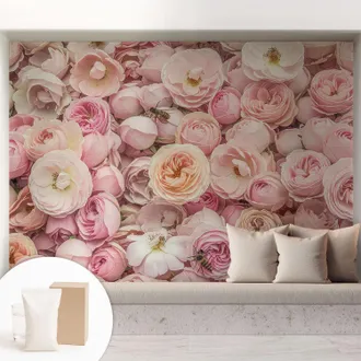Tulup Carta Da Parati Non Tessuto - Con Colla Inclusa Per Camera Da Letto - Facile Da Applica - Motivo Decorativo Bellissimi Fiori 208x146 Cm