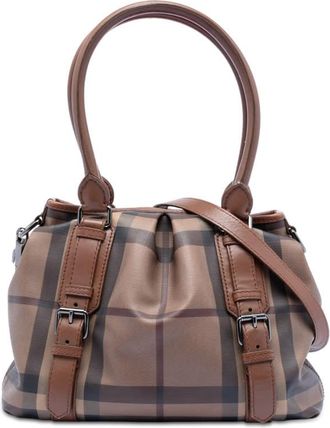 Burberry Pre-owned Burberry Smoke Check Coated Canvas Northfield Satchel CNDONHOUDON