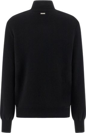 Ferragamo Womens Black Virgin Wool Cardigan Clothing