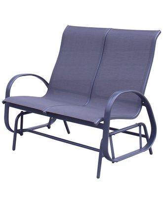 Courtyard Casual Santa Fe Aluminum Sling Loveseat Glider