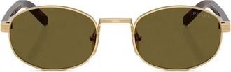 Prada Round-Frame Sunglasses - Womens - Metal