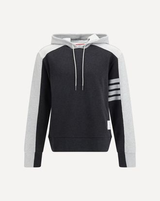 Thom Browne Loopback Colorblock Hooded Sweatshirt Male 2