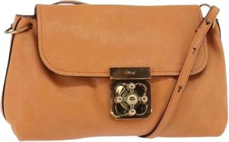 Chlo&eacute; Pre-owned Elsie Crossbody Tas - Dames - Vintage Schoudertas - Oranje - ONE Size - Leer - Vintage