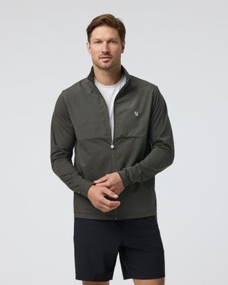 Vuori Clothing Sunday Element Track Jacket | Kale Heather | Medium