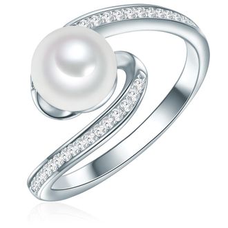 Valero Pearls Womens Female Sterling Silver Ring - Size M