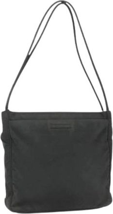 Prada Pre-owned Shoulder Bags, female, Black, Size: ONE SIZE Pre-owned Nylon Shoulder Bag