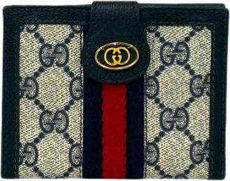 Gucci Pre-owned Wallets, female, Blue, Size: ONE SIZE Pre-owned Leather wallets