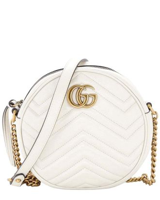 Gucci Gg Marmont Round Shoulder Bag Matelass&eacute; Mini (Authentic Pre-Loved)