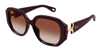 Chloé CH0236S Asian Fit 003 Womens Sunglasses Burgundy Size 56