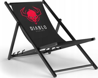 Diablo Diablo-chairs Diablo Sill&oacute;n De Jard&iacute;n Negro Y Rojo Plegable