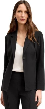 M.M.LaFleur Moreland OrigamiTech Travel Blazer in Black at Nordstrom, Size 12