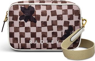 Radley London Southwell Gardens - Check Small Ziptop Crossbody Bag in Stone at Nordstrom