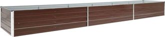 vidaXL Vidaxl - Arriate de jardín de acero galvanizado marrón 480x80x45 cm