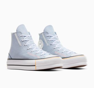 Converse Sneaker CONVERSE CHUCK TAYLOR ALL STAR LIFT PLATFORM, Damen, Gr. 37,5, lila (cloudy daze), Textil, Schuhe Sneaker