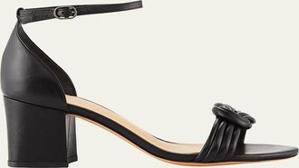 Alexandre Birman Vicky Knot Leather Sandals