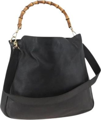 Gucci Pre-owned Vintage Schoudertas - Dames - Vintage Schoudertas - Zwart - ONE Size - Leer - Vintage