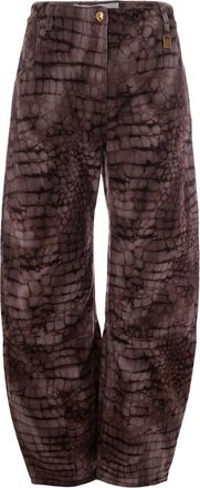 Elisabetta Franchi Drill Alligator Jeans