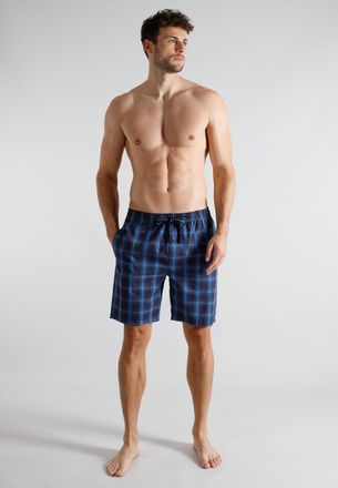 Tom Tailor Bermudas TOM TAILOR, Herren, Gr. 48, N-Gr, blau, dunkel, karo, Popeline, Obermaterial: 100% Baumwolle, Hosen Bermudas