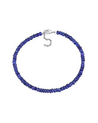 Rina Limor Silver 11.50 Ct. Tw. Blue Sapphire Beaded Bracelet