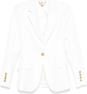 Elisabetta Franchi Ivory Blazer - Dames - Blazers - Wit - S - Polyester - Jassen