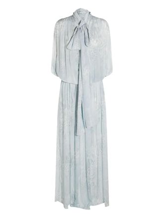 Blumarine printed chiffon dress - Blue