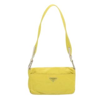 Prada Pre-owned Shoulder Bags, female, Yellow, Size: ONE SIZE Pre-owned Nylon Shoulder Bag