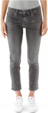AG - Adriano Goldschmied Slim Fit Jeans - Dames - Cropped Jeans - Grijs - W30 - Jeans