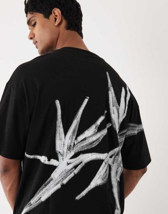 HUGO BOSS HUGO Red - Dariso - T-shirt oversize nera-Nero