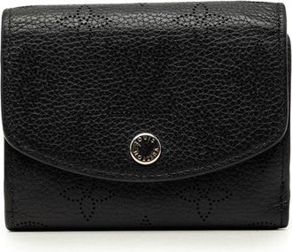 Louis Vuitton Black Noir Leather Wallet (Tri-Fold) (Pre-Owned)