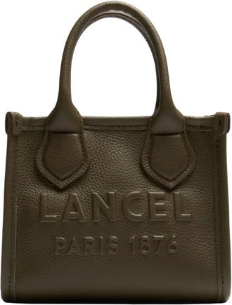 Lancel Mini Cabas Zip Tote - Dames - Handtassen - Groen - ONE Size - Leer - Tassen