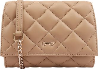 Paul Costelloe Womens Deshka Leather Cross Body Bag - Beige - One Size