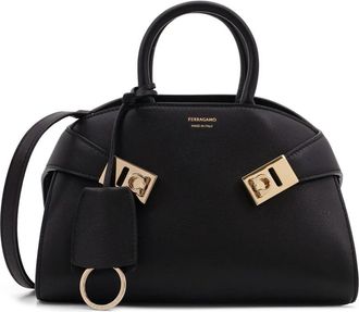 Ferragamo Hug Mini Handtas - Dames - Handtassen - Zwart - ONE Size - Leer - Tassen