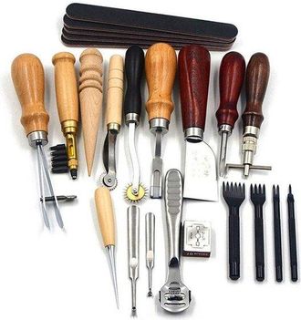 OEM Juego De Herramientas Y Costura Leder Craft - 18 Piezas