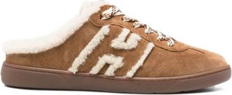 Hogan Brown Logo H-Stripes Sneakers