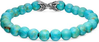 David Yurman Bracciale Spiritual Beads in argento sterling (8mm) - Blu