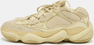 adidas Yellow Mesh and Suede 500 Super Moon Yellow Sneakers Size 42
