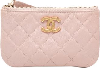 Chanel Pink Grained Calfskin Pouch (Pre-Owned)