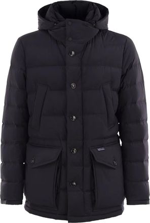 Kiton Piumino con applicazione - Nero