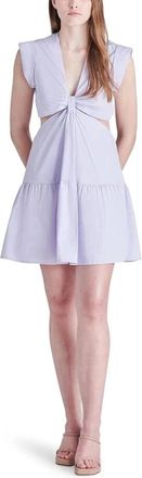 Steve Madden Amanda Mini Dress Pastel Lilac Cotton Cut-Out DDR2594