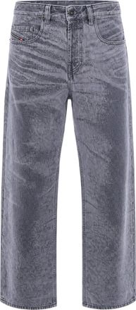 Diesel 2001 D-Macro-S9 Black Wide-Leg Relaxed Jeans