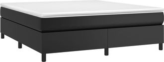 vidaXL Vidaxl - Cama Box Spring Con Colch&oacute;n Cuero Sint&eacute;tico Negro 180x200 Cm